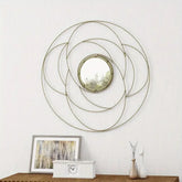 Wall-mounted gold mirror